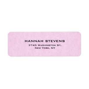 Etiqueta Feminina Moderna Simples Rosa Elegante