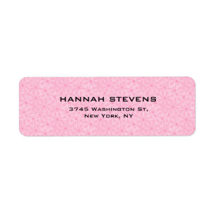 Etiqueta Feminina Moderna Simples Rosa Elegante