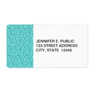 Etiqueta Feminino, brilho azul do Aqua do divertimento