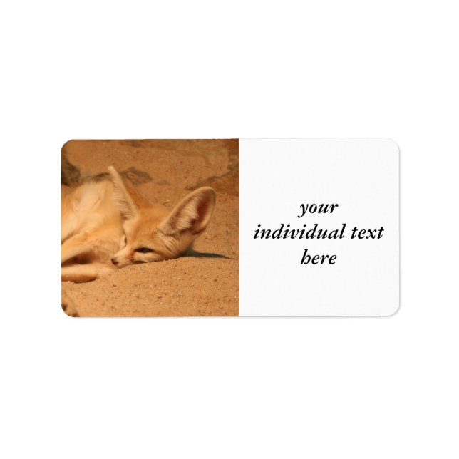 Etiqueta Fennec Fox (Frente)