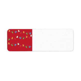Etiqueta Feriado das Luzes de Natal Multicoloridas
