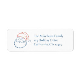 Etiqueta Feriado de Arte da Linha de Arroz de Natal