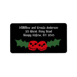 Etiqueta Feriado de Natal assustador Gótico de Natal