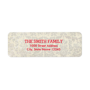 Etiqueta Feriado de Natal da Vintage White Snow Glitter