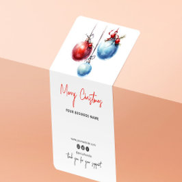 Etiqueta Feriado de Natal Obrigado Cartaz