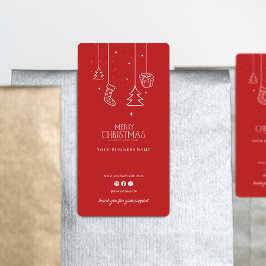 Etiqueta Feriado de Natal Obrigado Cartaz