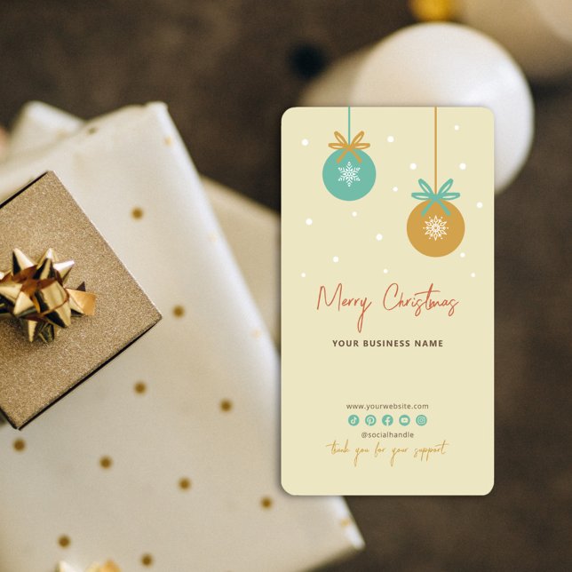 Etiqueta Feriado de Natal Obrigado Cartaz (Criador carregado)