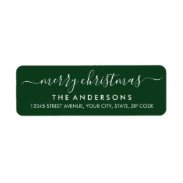 Etiqueta Feriado de Natal Simples e Verde