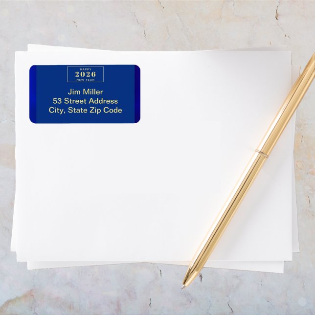 Etiqueta Feriado do feliz ano novo (Happy New Year Holiday Label)