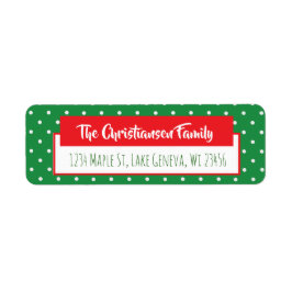 Etiqueta Feriado Festivo Vermelho e Verde Natal Sagrado