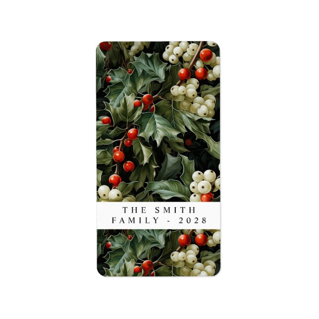 Etiqueta Feriado Verde Tradicional (Frente)