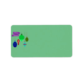 Etiqueta Feriados Felizes e Ornamentos de Passagem