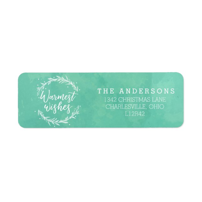 Etiqueta Feriados mais quentes e aquarela (Frente)