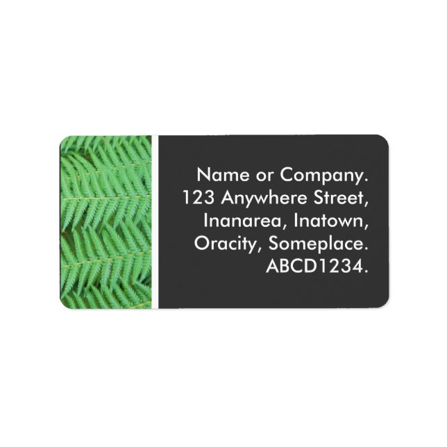 Etiqueta Ferns (Frente)