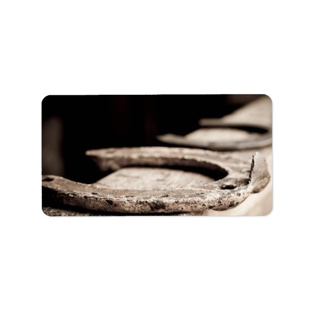 Etiqueta Ferradura Rústica (Frente)