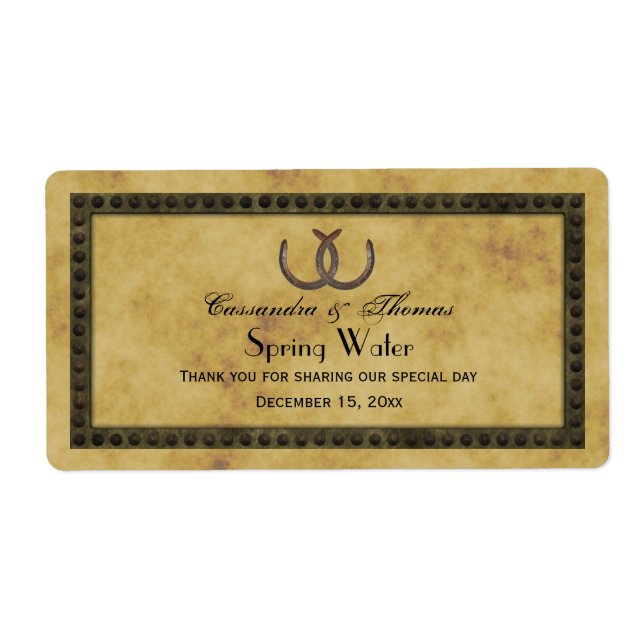 Etiqueta Ferraduras Russas Do Rótulo De Água BG Em Circunst (Frente)