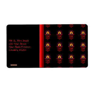 Etiqueta Festa da Mão de Hamsa: Árvore da Vida 3