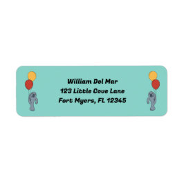 Etiqueta Festa de aniversário Personalizada de Manateio e B