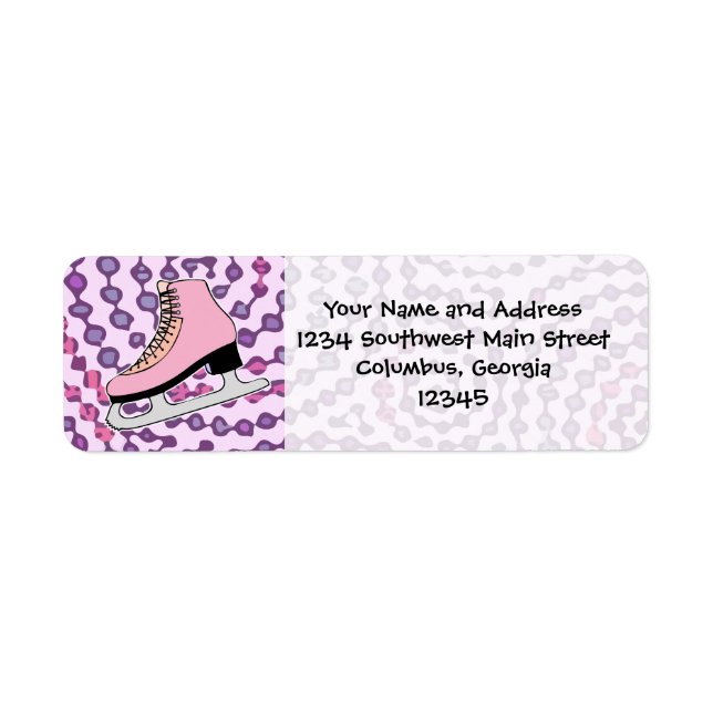 Etiqueta Festa de Pé-Gelo, Skate Rosa (Frente)