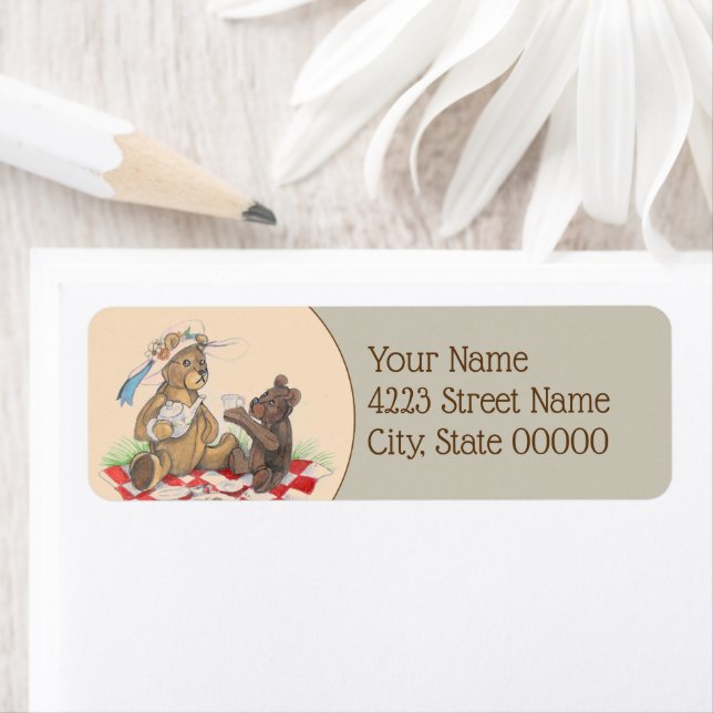 Etiqueta Festa do Urso de Teddy (Insitu)