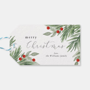 Etiqueta Festiva Evergreen Gift