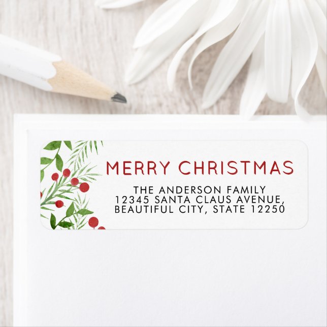 Etiqueta Festivo Feliz Natal Deixa Berries Feriado (Insitu)