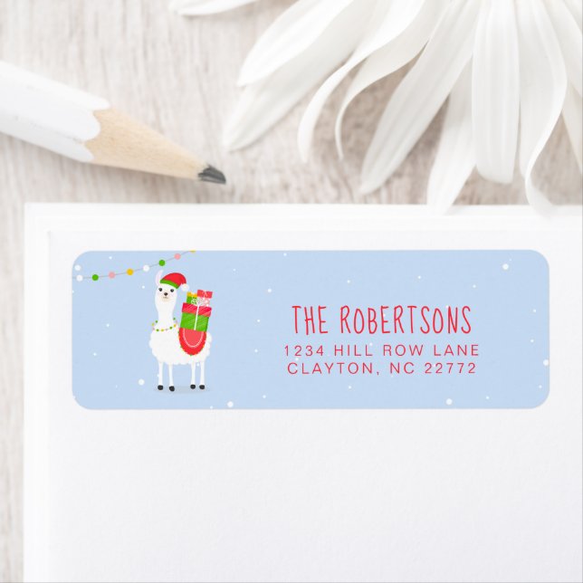 Etiqueta Festivo Llama Christmas (Insitu)