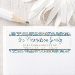 Etiqueta Festivo Quic Floral Mandala Flakes Neve Padrão