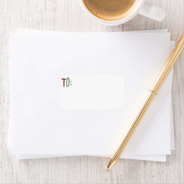 Etiqueta Festivo Simples Para Endereço Xmas (Insitu)