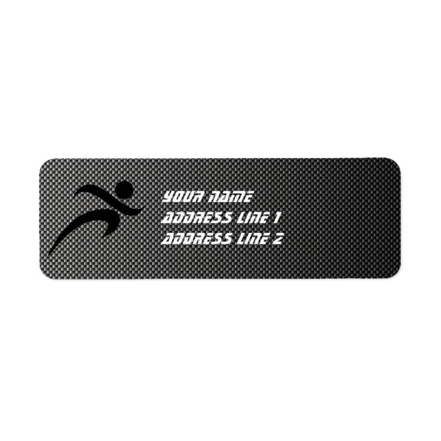 Etiqueta Fibra De Carbono Faux; Em Funcionamento (Frente)