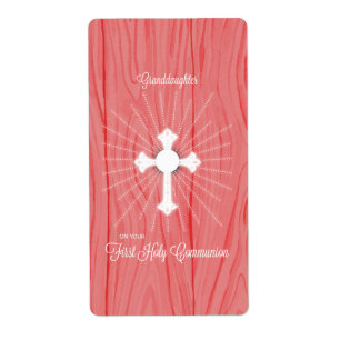 Etiqueta Filha Primeira Comunhão, Cruz e Rays