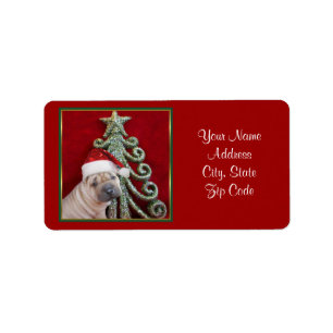 Etiqueta Filhote de cachorro shar chinês do pei
