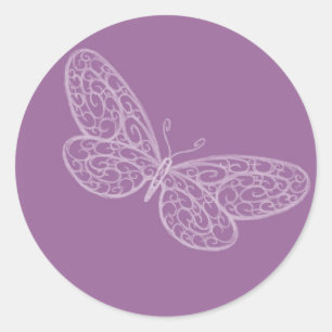 Etiqueta filigrana da borboleta