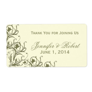 Etiqueta filigrana floral irrisório moderna da