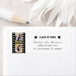 Etiqueta Filmstrip Photo Collage Graduation Address