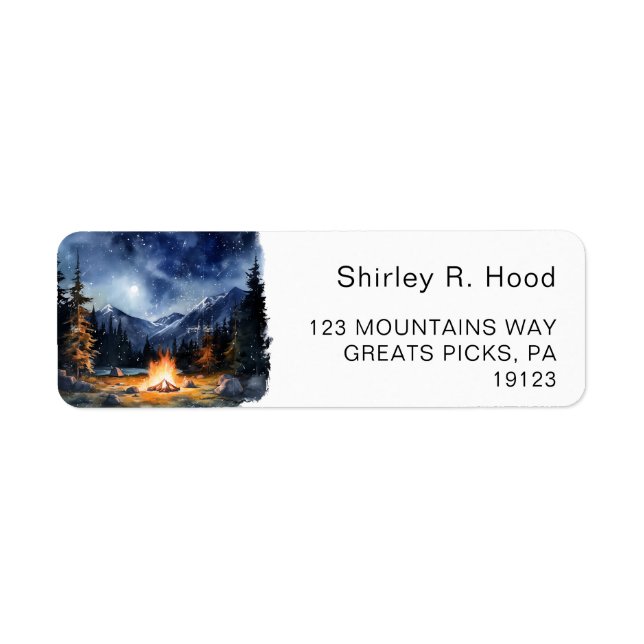 Etiqueta Fim de semana de despedida de solteira em camping  (Frente)