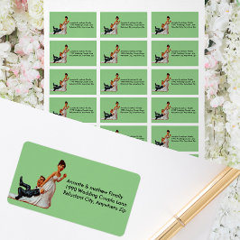 Etiqueta Finalmente Casal Funny Brown Hair Label