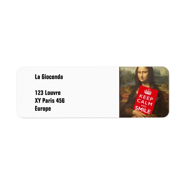 Etiqueta Fique Calmo E Sorria (Frente)