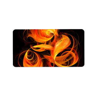 Etiqueta Fireball Abstrato Art