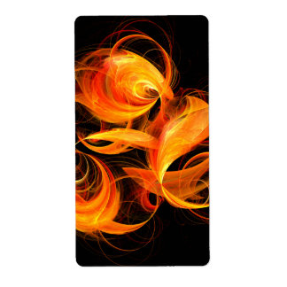 Etiqueta Fireball Abstrato Art Fractal