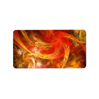 Etiqueta Firestorm Nova Abstrato Art