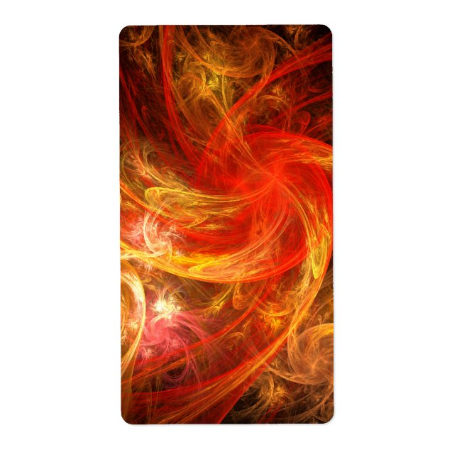 Etiqueta Firestorm Nova Abstrato Art Fractal (Frente)