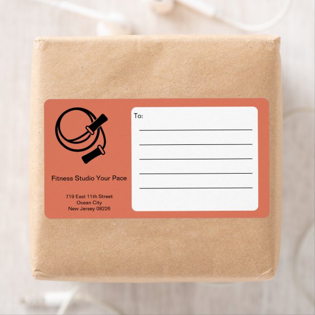 Etiqueta Fitness Skipping Rope Orange Black Shipping (Insitu)