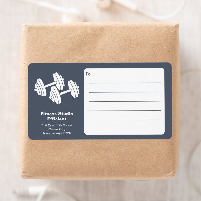 Etiqueta Fitness Studio Dumbbell Grey White Shipping (Insitu)