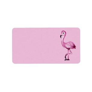 Etiqueta flamingo bonito