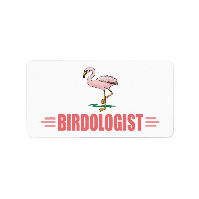 Etiqueta Flamingo Engraçado (Frente)
