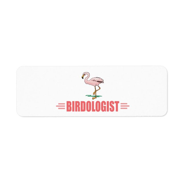 Etiqueta Flamingo Engraçado (Frente)