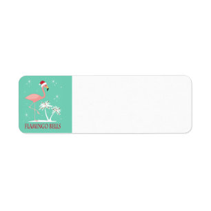 ETIQUETA FLAMINGO MODERNO DO NATAL VINTAGE