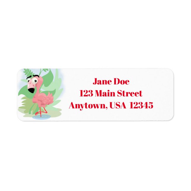 Etiqueta Flamingo Rosa (Frente)