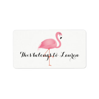 Etiqueta Flamingo rosa pertence ao rótulo